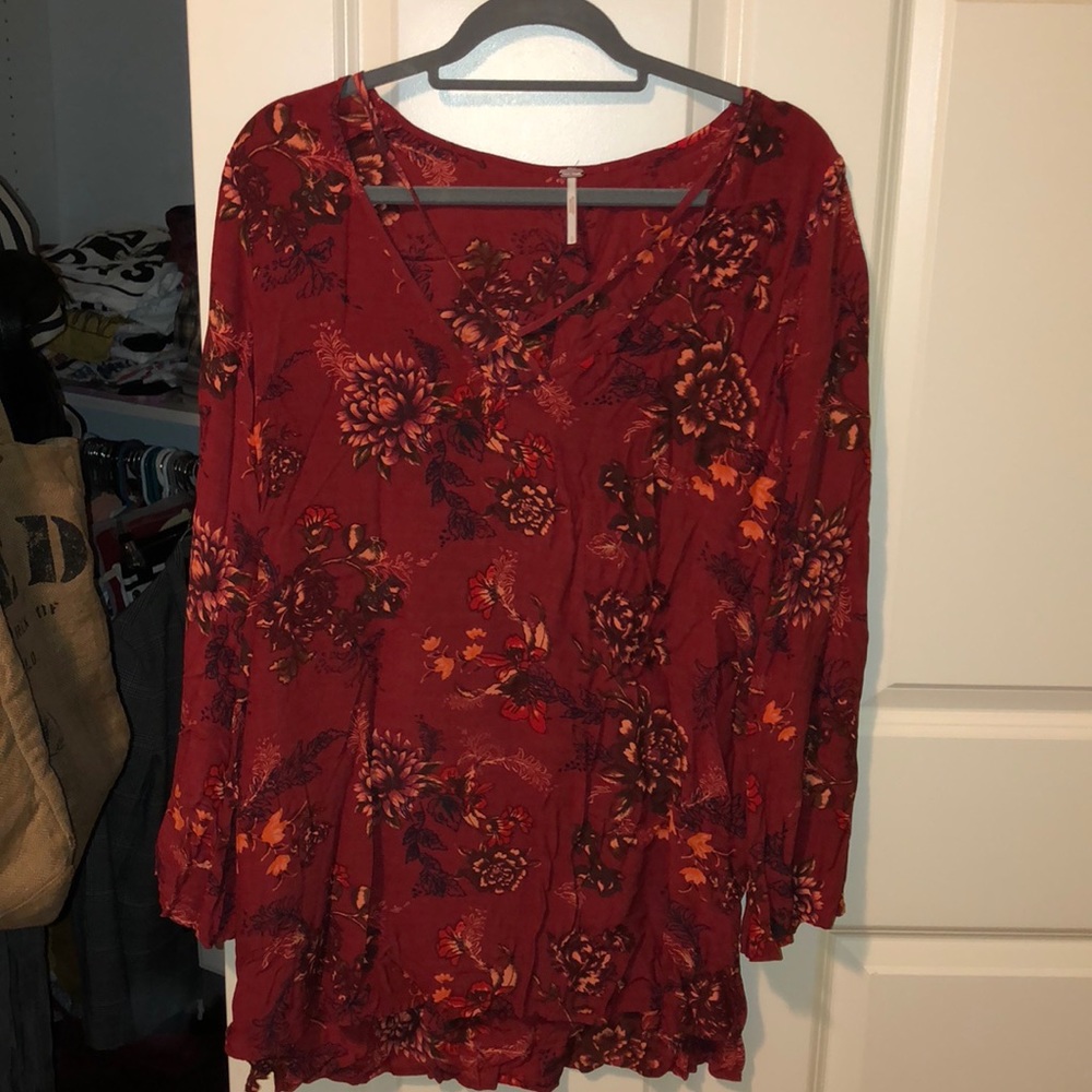 Free people long sleeve floral tunic - Picture 4 of 6